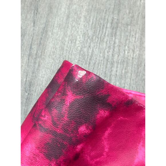 I.AM.GIA Womens Pantea Pink Buckle Faux Leather Pants Tie Dye Flare Leg Size S - Picture 6 of 11